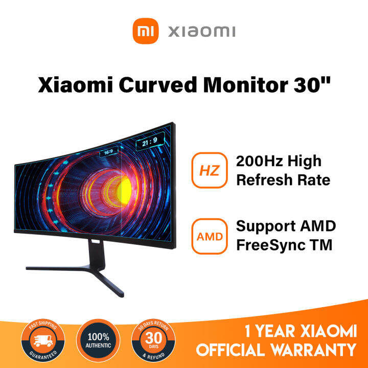 Xiaomi Curved Gaming Monitor 30 Inch 200Hz High Refresh Rate Global ...