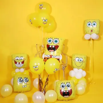 Sponge-Bob Gold Number Balloons Boys Birthday Party Decorations