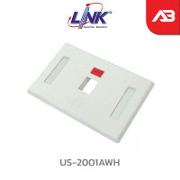 LINK Face Plate 1 Port With Icon &amp; Label ID (สีขาว) รุ่น US-2001AWH