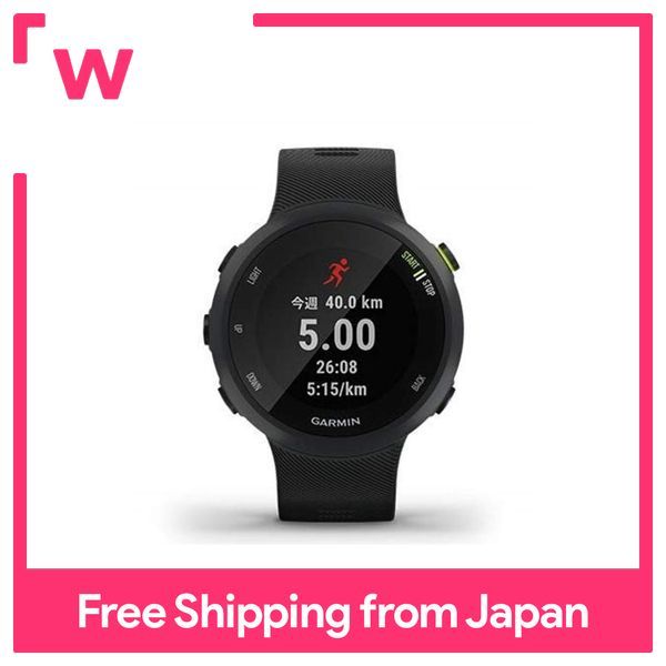 GARMIN ForeAthlete 45 Black Heart rate pedometer Waterproof and lightweight  [Japan] Lazada