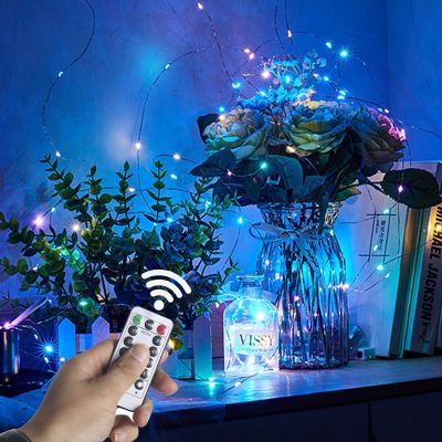 ▼ 5/10m USB LED String Lights With Remote Control Garland Fairy Light for Christmas Party Wedding Decoration
