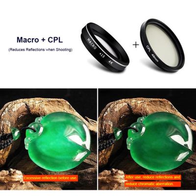 37mm CPL Star Filter Cell Phone Mobile Camera Lens Polarizer Filters Universal Clip 15X Macro Lens Smartphone Accessories SetTH