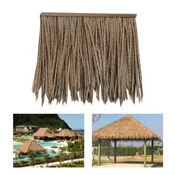 Artificial Thatch Roof Decor Fake Straw Cover Simulated Plastic