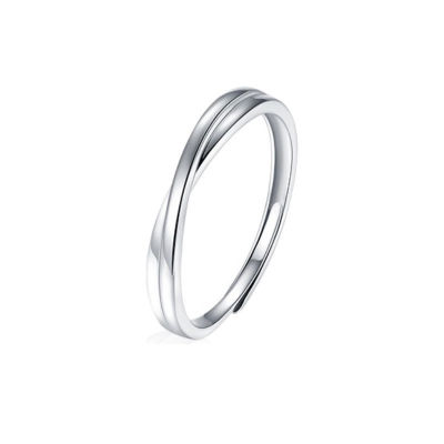 [COD] แหวนคู่รัก Wanrunda Mobius สำหรับชายและหญิงแหวนนิ้วชี้อเนกประสงค์สำหรับชายและหญิงแหวนแฟชั่นฝังเพชรแบบสอดประสานเปิด