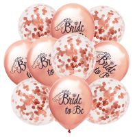 10Pcs Gold Bride Balloons Hen Bachelorette Decoration To Bridal Shower Supplies Wedding