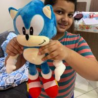 ของเล่นตุ๊กตาผ้ากำมะหยี่ยัดนุ่น Biue Sonics ยัดนุ่นนุ่มใหม่ขนาด45ซม. 2023รูปการ์ตูนอนิเมะเกมสร้างสรรค์ของขวัญสำหรับเด็กตุ๊กตายัดนุ่น