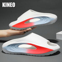 KINEO รองเท้าแตะสำหรับทุกเพศสำหรับผู้ชายผู้หญิงฤดูร้อนเท่ๆไม่ลื่นรองเท้าเดินภายในบ้าน EVA แบบเกาหลี Unisex แฟชั่นรองเท้าเสริมส้นชายหาด