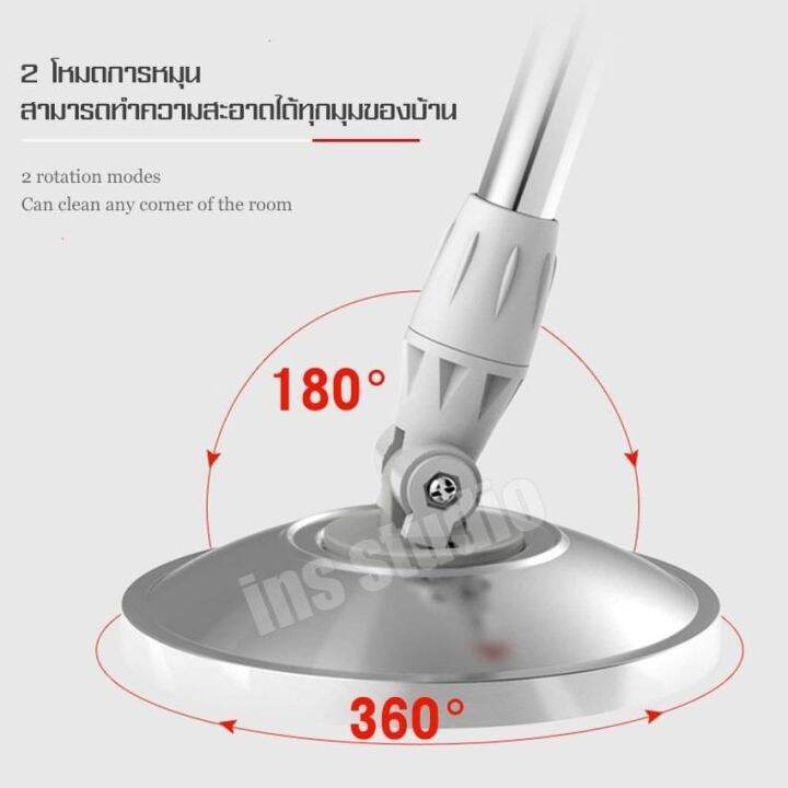 ไม้ถูพื้น-ชุดไม้ถูพื้น-spin-mop-ไม้ถูพื้นหัวสแตนเลส-ไม้ม็อบอัตโนมัติ-ประหยัดแรง-แข็งแรงทนทาน-หมุนได้-360-องศา