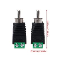 3ชิ้นปลั๊กตัวผู้ Rca เป็น Av เทอร์มินัลเชื่อมต่อวีดิโอเอวี Balun 2สกรู