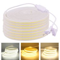 AC 220V IP67 Waterproof COB LED Strip Light High Density 288LEDs/M Flexible FOB Tepe Light Dimmable Rope Light LED Ribbon Decor