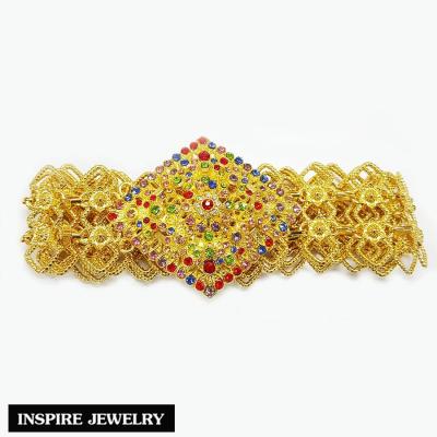 Inspire Jewelry ,เข็มขัดแบบโบราณ สีทอง  สวยหรู สำหรับชุดไทย แบบC