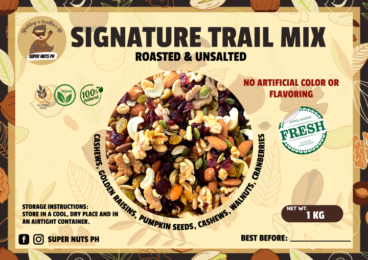 Signature Trail Mix (Roasted & Unsalted) 1kg,500g,250g Lazada PH