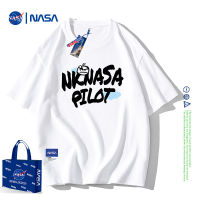 NASA MITOO รุ่นคู่รัก T เสื้อเชิ้ตเสื้อตัวในผ้าฝ้ายคอกลมทรงหลวมสำหรับฤดูร้อนเสื้อยืดลำลองสำหรับผู้ชายและผู้หญิง