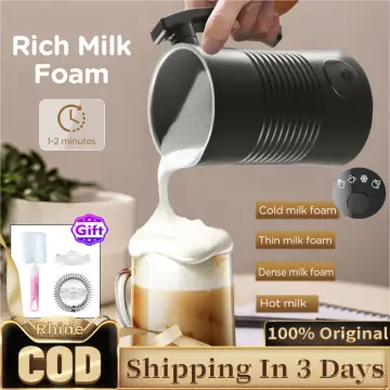 BioloMix Milk Frother 4 in 1 Electric Milk Steamer for Hot and Cold Milk  Froth Coffee Foam Maker for Cappuccino, Latte, Hot Milk