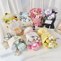 ช่อดอกไม้ตุ๊กตาผ้ากำมะหยี่ Sanrio Hello Kitty น่ารัก2023new ลายการ์ตูน Cinnamoroll Kuromi My Melody Plushie ของเล่นดอกไม้เด็กผู้หญิงและเด็กของขวัญวันหยุด