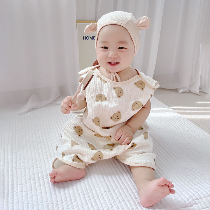 muslin-ถุงนอนเด็กฤดูร้อนแขนกุดทารกแรกเกิด-sleepsack-ทารกอุปกรณ์เสริมผ้าฝ้ายบางเสื้อกั๊กชุดนอน-anti-kick-ผ้านวม