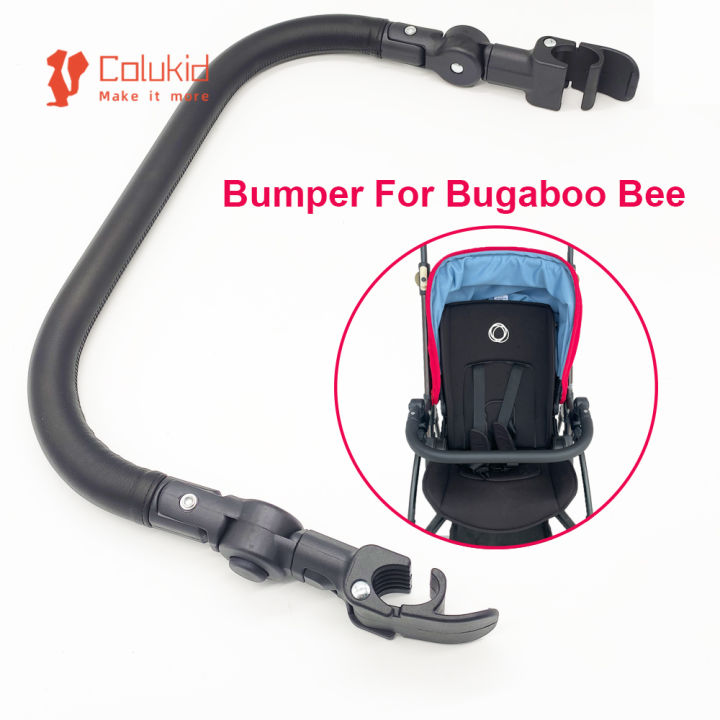 เบบี้เด็ก-อุปกรณ์เสริมรถเข็นเด็กกันชนหนัง-handrest-ที่เท้าแขนด้านหน้าสำหรับ-bugaboo-bee3-bee-5-bee-6รถเข็นเด็ก