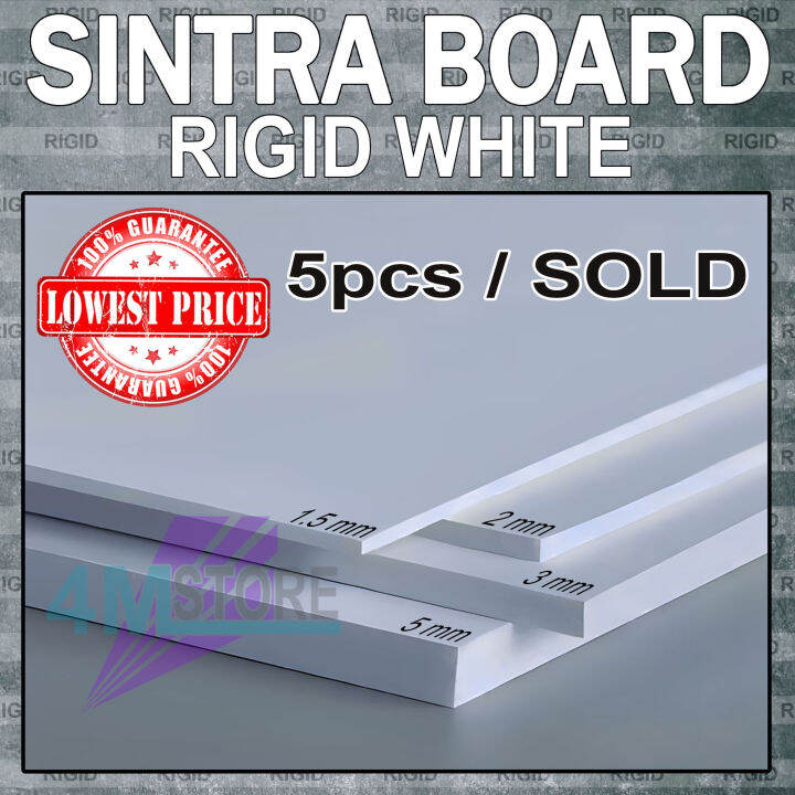 5pcs Sintra Board White RIGID (1.5mm/2mm/3mm/5mm) | Lazada PH