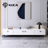 KUCA ชั้นวางทีวี วอร์มไวท์ 160x30x40CM ความจุแบริ่งที่แข็งแกร่ง ขาเหล็กแข็งแรง ชั้นวางทีวี ตู้เก็บของ ตู้วางทีวี