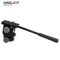 KINGJOY กล้อง Fluid Drag Head หัวไฮดรอลิกขาตั้งกล้อง Damping Ball Ballhead พร้อม Quick Release Plate Hand Grip สำหรับกล้อง