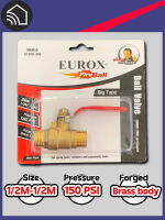 EUROX บอลวาล์ว ตัวผู้ 1/2 - ตัวผู้ 1/2 สีทอง Ball Valve size 1/2M-1/2M , Pressure 150 psi [Italy style]