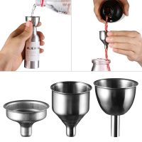 1PCS Mini Stainless Steel Bar Wine Flask Funnel Small Mouth Funnels for Filling Hip Flask Beer Canning Liquid Bar Tools