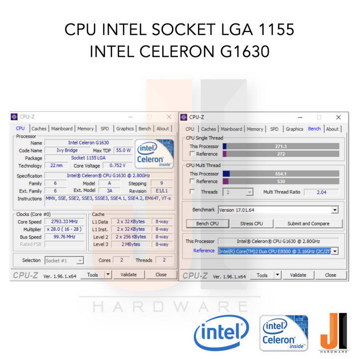 cpu-intel-celeron-g1630-2-cores-2-threads-2-8-ghz-2-mb-l3-cache-55-watts-tdp-no-fan-socket-lga-1155-สินค้ามือสองสภาพดีมีการรับประกัน