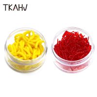 【hot】✺✗☸ TKAHV 120 PCs/Kit 20mm Fishy Smell Worm Maggots Bait Soft Fishing Silicone Grub Artificial Swimbait Wobblers Tackle