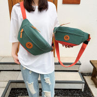 Street New Fashion Korean Edition Chest Bag Thickened Canvas Waistpack Sports Crossbody Bag Contrast Color Casual Womens Bag Mens Bag Trend 3P5E