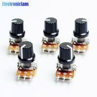 【CW】 1PCS WH148 Potentiometer 1K 10K 20K 50K 100K 500K Ohm Resistor 3 Pin Linear Taper for with Cap Knob