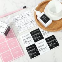 1 Set Refillable Bottles Marker Stickers Cosmetic Label Self-adhesive Bathroom Classification Tags For Shampoo Soap Products Travel Size Bottles Conta