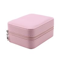 New L Womens Mini Stud Earrings Ring Jewelry Box Useful Makeup Organizer With Zipper Travel Portable Jewelry Storage Case