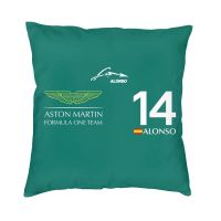 【LZ】 Fernando Alonso 14 Aston Martin Cushion Cover 45x45 Home Decorative 3D Printing Throw Pillow Case for Car Double Side