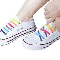 1Pair Waterproof Silicone Elastic Shoelaces Fashion Unisex Athletic No Tie Shoe Lace All Sneakers Fit Quick Shoe Lace