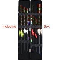 ♈ 17pcs/Lot (Including Box) Fishing Floats Set Buoy Bobbers Carp Fishing Floaters Mix Size Fishing Accessories ABS Plastic Box