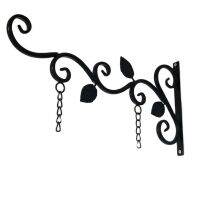 Office Home Hanging Sign cket Outdoor Black Iron Decorative Black Metal Scroll ckets for Door Signs Hot Sale Door Plates