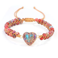 Stone Love Charm In Weaving Lover Jewelry Yoga Passionate Bracelet Heart