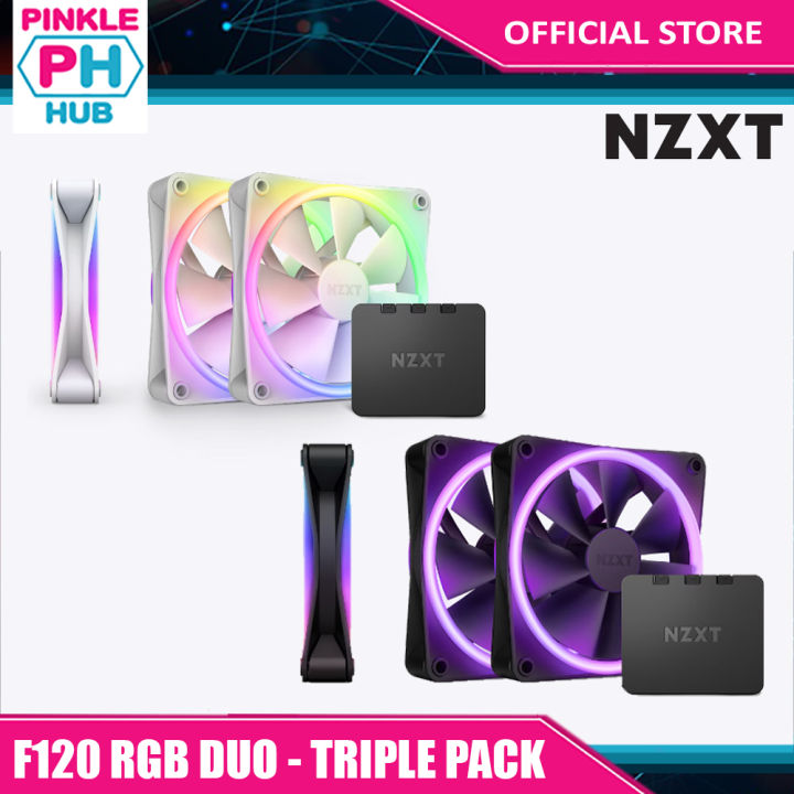 PinkleHub | NZXT F120 RGB DUO Triple Pack RGB Fans & Controller | Lazada PH