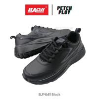 (BJM681) รุ่นใหม่!! Baoji รองเท้าบาโอจิ ของแท้ รองเท้าผ้าใบผู้ชาย สีดำ Size 41-45 รุ่น BJM 681