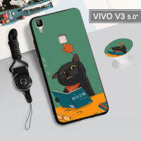 ?เคสซิลิโคนป้องกันเต็มรูปแบบใหม่ VIVO V3/V3สูงสุด/V11/V11 Pro/VIVO 1804/V1814A/V15/VIVO 1819/1831A/X5L/X5M นิ่มลายการ์ตูนเคสโทรศัพท์มือถือด้วยตัวยึดแหวนรูปแบบเดียวกันและเชือก