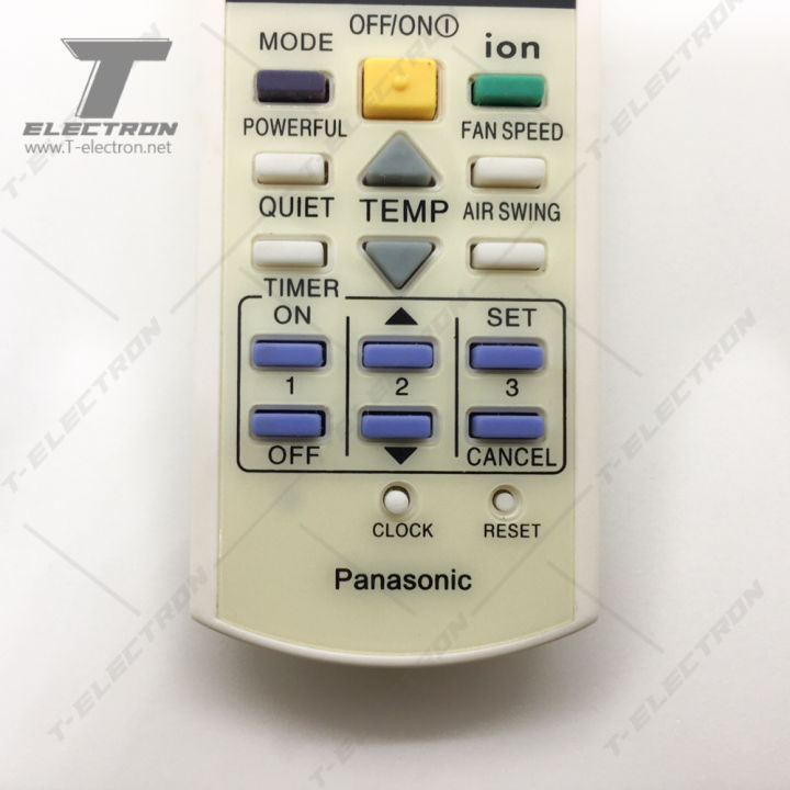 รีโมทแอร์-panasonic-รุ่น-a75c2600-มีปุ่ม-ion