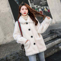 Haining เลียนแบบ Lamb Fur Coat ผู้หญิงสั้นเกาหลีฤดูใบไม้ร่วงและฤดูหนาวรุ่นหนาหลวมแกะตัดเสื้อดูบาง003