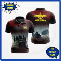 T-shirt JERSEY TNI Sloreng Collar POLO / JERSEY MILITARY KOPASKA FULL PRINTING CUSTOM