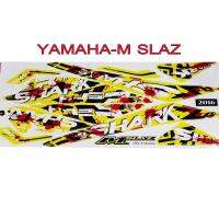 สติ๊กเกอร์ติดรถมอเตอร์ไซด์ลายการ์ตูน สำหรับ YAMAHA-M SLAZ ฉลาม สีเหลือง ลาย 2