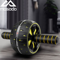 Mosodo Ab Roller Wheel Abdominal Muscle Trainer with Non-slip Mat Waist Exercise Workout Gym Training Home Fitness Equipment