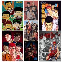 ญี่ปุ่นคลาสสิกอะนิเมะภาพยนตร์ S Lam DUNK โปสเตอร์-วินเทจบาสเกตบอลพิมพ์-ผ้าใบจิตรกรรมฝาผนังศิลปะ-บ้านประดับห้องความงามภาพจิตรกรรมฝาผนัง