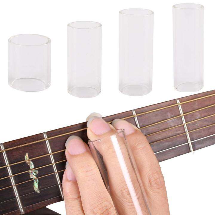 slider-tube-transparent-glass-guitar-bass-finger-protection-sleeve-accessories-guitar-pick-accessories-60mm-length-guitar-bass-accessories