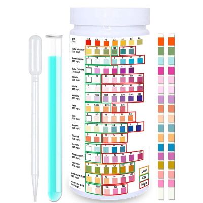 Water Testing Strips For Drinking Water- EPA Level Home Use  Water Test Strips With Lead  Mercury  Iron  PH  Hardness Inspection Tools