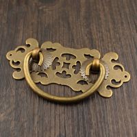 Antique Brass Jewelry Box Handles Copper Chinese Cabinet Cupboard Door Knobs Retro Bronze Furniture Drawer Pulls