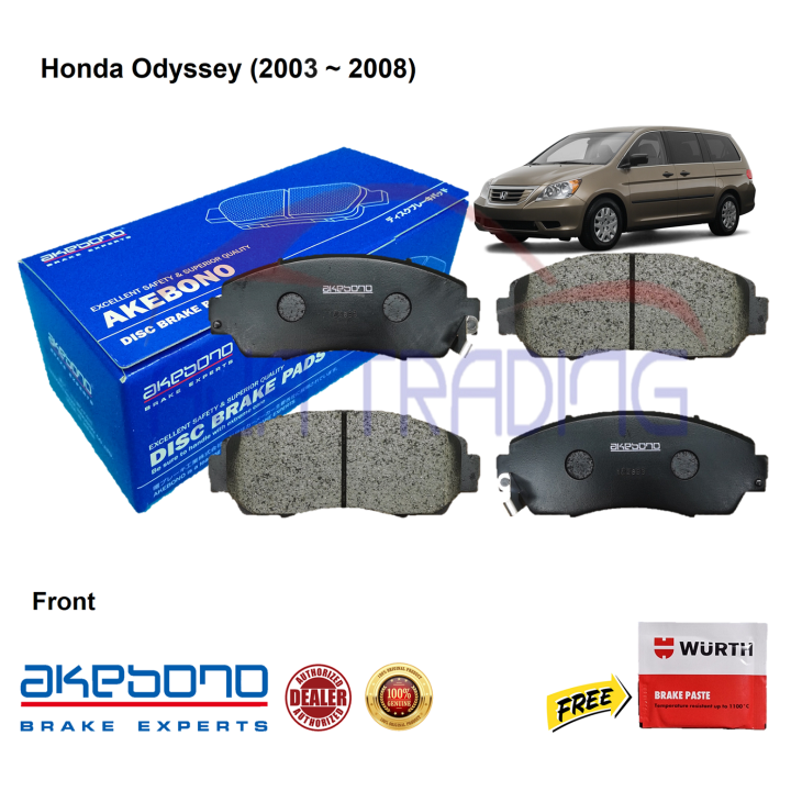 Genuine Akebono Front Brake Pads for Honda Odyssey (20032008) with